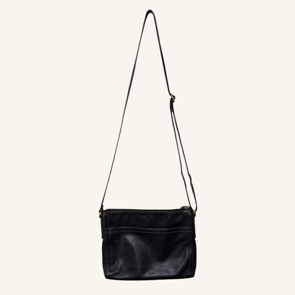 Fossil Black Leather Crossbody Purse - Picture 2 of 7